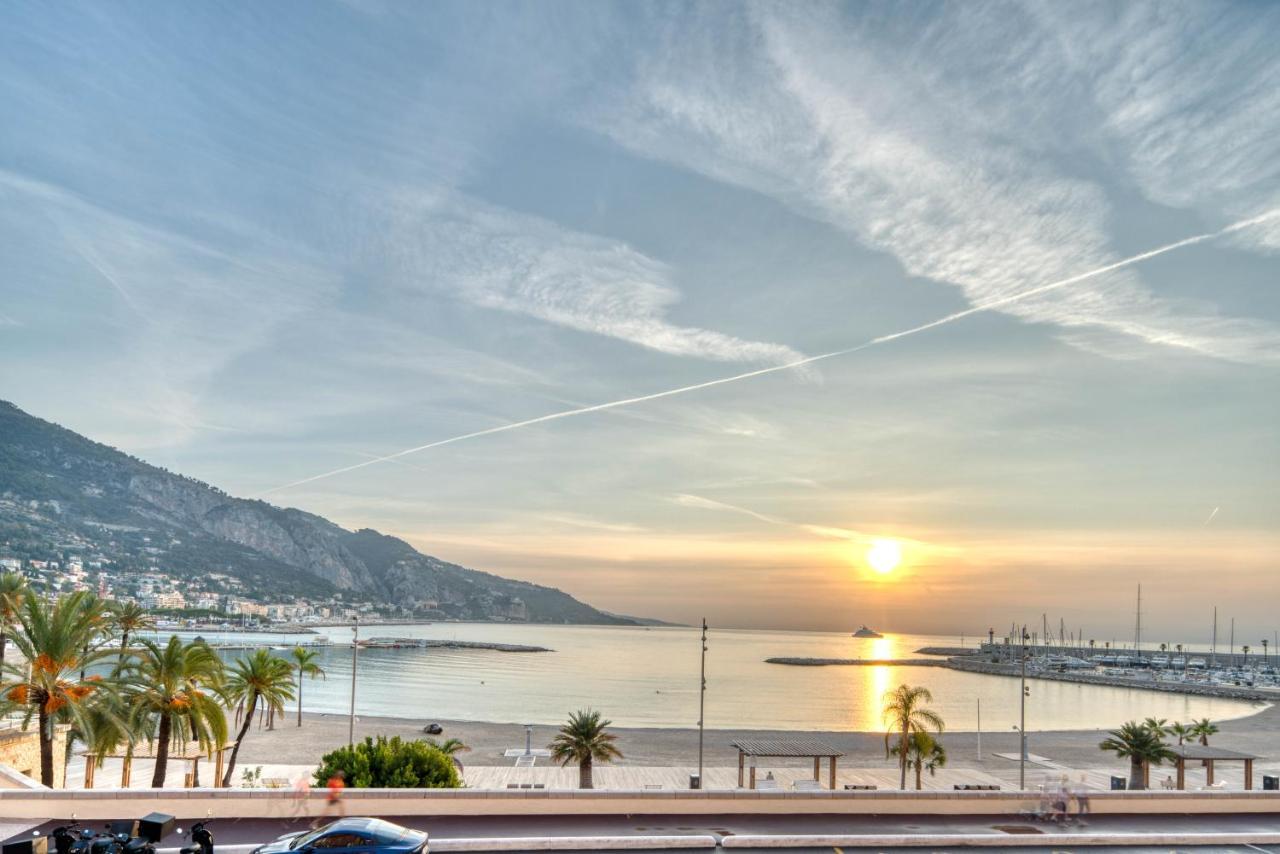 Apartment Les Sablettes Panoramic Sea View Menton Exterior foto